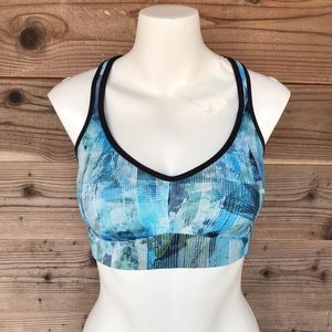 Lululemon W2AVAS Speed Up Bra Sun Dazed Multi Blue Size 8